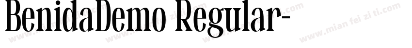 BenidaDemo Regular字体转换